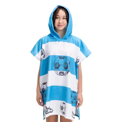 Dziecięce poncho kąpielowe Homelevel, 8-11 lat, wielokolorowe, bawełna organiczna, 54931.32.03