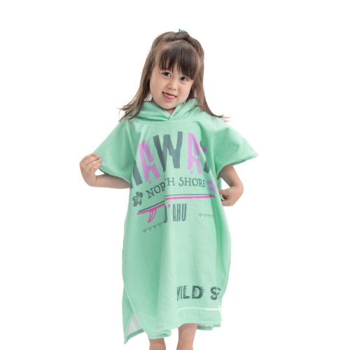 Dziecięce poncho kąpielowe Homelevel, 8-11 lat, wielokolorowe, bawełna organiczna, 54931.71.01