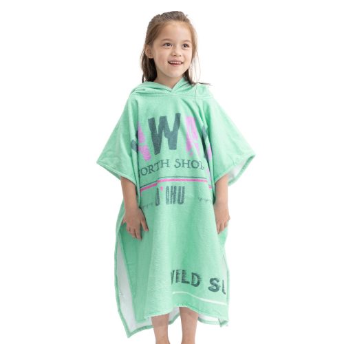 Dziecięce poncho kąpielowe Homelevel, 4-7 lat, wielokolorowe, bawełna organiczna, 54931.71.02