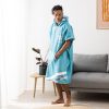 Homelevel Unisex Ponczo Kąpielowe, Uniwersalny, Turkusowy, Bawełna / Poliester, 54900.71