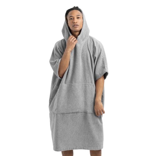 Ponczo kąpielowe Unisex Homelevel, L-XL, Szary, Bawełna organiczna, 54881.25.20