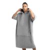 Ponczo kąpielowe Unisex Homelevel, L-XL, Szary, Bawełna organiczna, 54881.25.20
