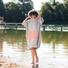 Ponczo Unisex Homelevel, L-XL, szary/różowy, bawełna organiczna, 54881.20.20