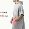 Ponczo Unisex Homelevel, L-XL, szary/różowy, bawełna organiczna, 54881.20.20