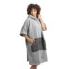 Ponczo kąpielowe unisex Homelevel, S-M, szary, bawełna organiczna, 54881.22.19