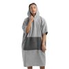 Ponczo kąpielowe Unisex Homelevel, L-XL, szary, bawełna organiczna, 54881.22.20
