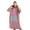Ponczo kąpielowe Unisex Homelevel, L-XL, różowy/szary, bawełna organiczna, 54881.10.20