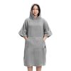 Dziecięce poncho kąpielowe Homelevel, 10-13 lat, szary, bawełna organiczna, 54880.25.43