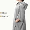 Dziecięce poncho kąpielowe Homelevel, 10-13 lat, szary, bawełna organiczna, 54880.25.43