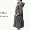 Dziecięce poncho kąpielowe Homelevel, 10-13 lat, Szary, Bawełna organiczna, 54880.19.43