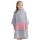 Dziecięce poncho kąpielowe Homelevel, 6-9 lat, szary/różowy, bawełna organiczna, 54880.52.42