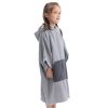 Dziecięce poncho kąpielowe Homelevel, 6-9 lat, szary, bawełna organiczna, 54880.70.42