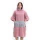 Dziecięce poncho kąpielowe Homelevel, 10-13 lat, różowy/szary, bawełna organiczna, 54880.10.43