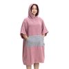 Dziecięce poncho kąpielowe Homelevel, 10-13 lat, różowy/szary, bawełna organiczna, 54880.10.43
