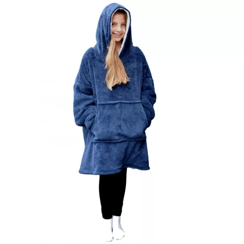 Bluza dziecięca Sherpa Jemidi, XL, Niebieski, Poliester, 55412.04