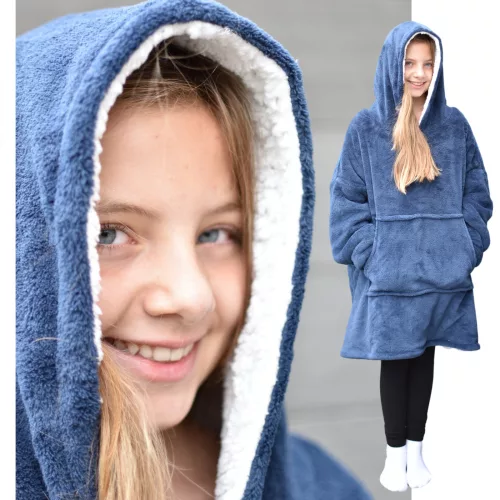 Bluza dziecięca Sherpa Jemidi, XL, Niebieski, Poliester, 55412.04
