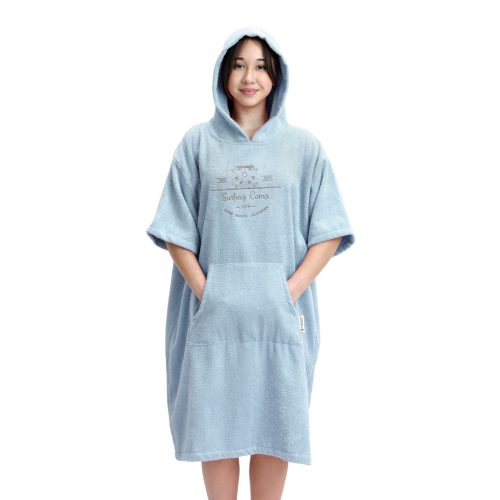 Dziecięce poncho kąpielowe Homelevel, 10-13 lat, Niebieski, Bawełna organiczna, 54976.43
