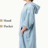 Dziecięce poncho kąpielowe Homelevel, 10-13 lat, Niebieski, Bawełna organiczna, 54976.43