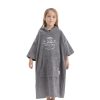Dziecięce poncho kąpielowe Homelevel, 6-9 lat, szary, bawełna organiczna, 54978.42