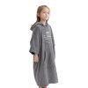 Dziecięce poncho kąpielowe Homelevel, 6-9 lat, szary, bawełna organiczna, 54978.42