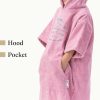 Dziecięce poncho kąpielowe Homelevel, 3-5 lat, Różowy, Bawełna organiczna, 54980.44