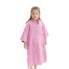 Dziecięce poncho kąpielowe Homelevel, 6-9 lat, różowy, bawełna organiczna, 54980.42