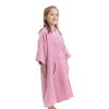 Dziecięce poncho kąpielowe Homelevel, 6-9 lat, różowy, bawełna organiczna, 54980.42