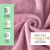 Dziecięce poncho kąpielowe Homelevel, 6-9 lat, różowy, bawełna organiczna, 54980.42