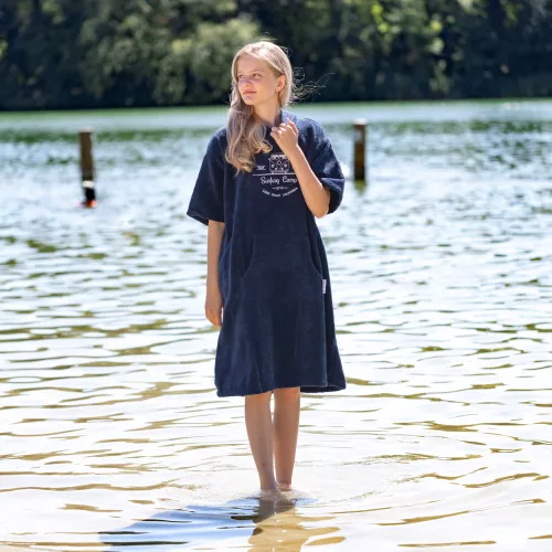 Dziecięce poncho kąpielowe Homelevel, 10-13 lat, różowy, bawełna organiczna, 54980.43