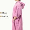 Dziecięce poncho kąpielowe Homelevel, 10-13 lat, różowy, bawełna organiczna, 54980.43