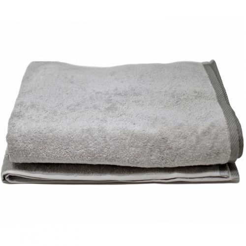 Ręcznik do sauny unisex Homelevel, 100 x 180 cm, Szary, Bawełna organiczna, 54937.03