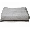 Ręcznik do sauny unisex Homelevel, 100 x 180 cm, Szary, Bawełna organiczna, 54937.03