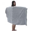 Ręcznik do sauny unisex Homelevel, 100 x 180 cm, Szary, Bawełna organiczna, 54937.03