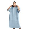 Ponczo Unisex Homelevel, L-XL, niebieski, bawełna organiczna, 54881.23.20