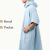 Ponczo Unisex Homelevel, L-XL, niebieski, bawełna organiczna, 54881.23.20