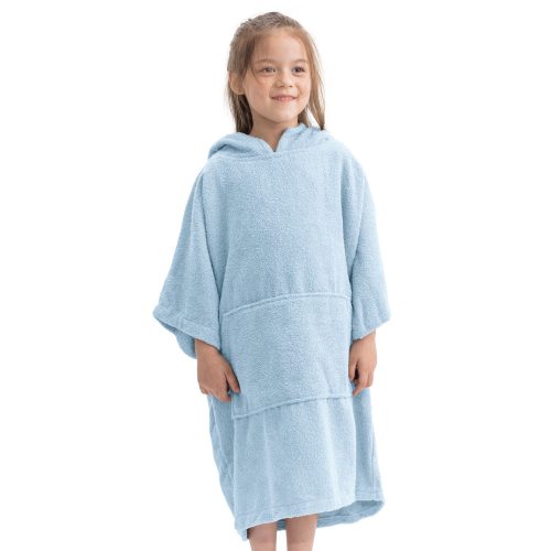 Dziecięce poncho kąpielowe Homelevel, 6-9 lat, Niebieski, Bawełna organiczna, 54880.23.42