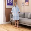 Dziecięce poncho kąpielowe Homelevel, 6-9 lat, Niebieski, Bawełna organiczna, 54880.23.42