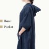 Dziecięce poncho kąpielowe Homelevel, 9-10 lat, Niebieski, Bawełna organiczna, 54983.43