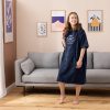 Dziecięce poncho kąpielowe Homelevel, 9-10 lat, Niebieski, Bawełna organiczna, 54983.43