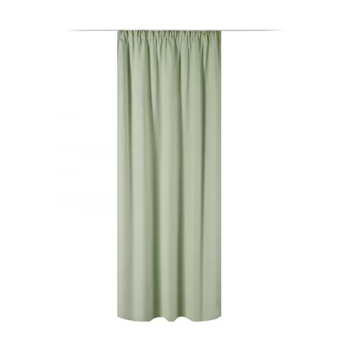 Zasłona Elfie Opaque z falbaną Jemidi, 140 x 245 cm, zielony, poliester, 55333.07