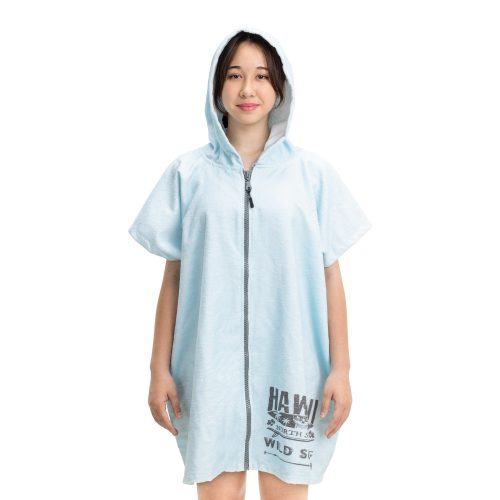 Dziecięce poncho kąpielowe Homelevel, 8-11 lat, Zielony, Bawełna organiczna, 54935.71.03