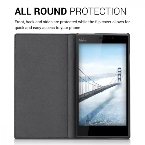 Etui na Wiko Ridge Fab, Skóra ekologiczna, Niebieski, 32189.23