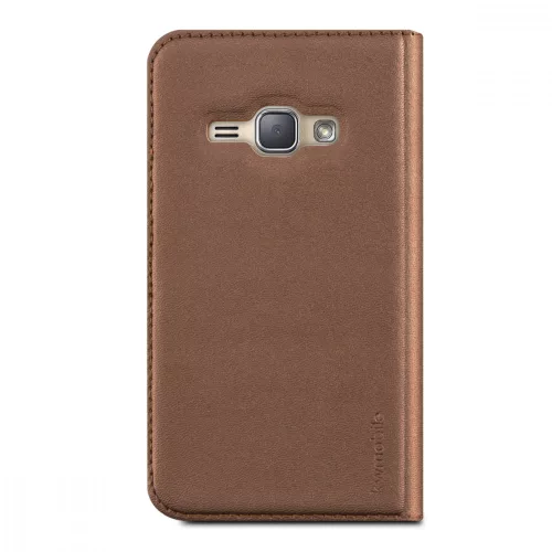 Etui do Samsunga Galaxy J1 (2016), Eko skóra, Brązowy, 38403.54