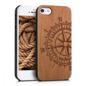   Etui do Apple iPhone 5 / iPhone 5s / iPhone SE, Drewno, Brąz, 38451.24