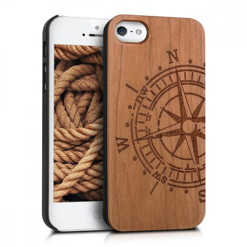 Etui do Apple iPhone 5 / iPhone 5s / iPhone SE, Drewno, Brąz, 38451.24