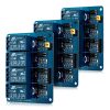 Zestaw 3 modułów przekaźnikowych z 4 kanałami 5V dla Arduino Raspberry Pi, Kwmobile, Multicolor, komponenty elektroniczne, 38814