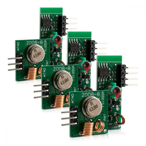 Zestaw 3 modułów bezprzewodowych 433 MHz dla Arduino i Raspberry Pi, Kwmobile, Green, Electronic Components, 38819
