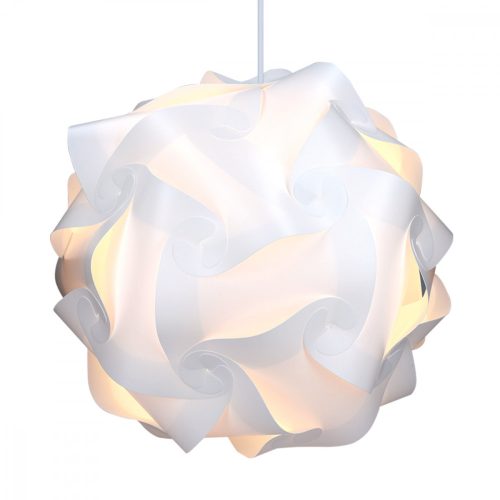 Lampa wisząca z nowoczesnym abażurem IQ Jigsaw 15,7 cali/ 40 cm, Kwmobile, Biały, 38945