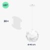 Lampa wisząca z nowoczesnym abażurem IQ Jigsaw 15,7 cali/ 40 cm, Kwmobile, Biały, 38945
