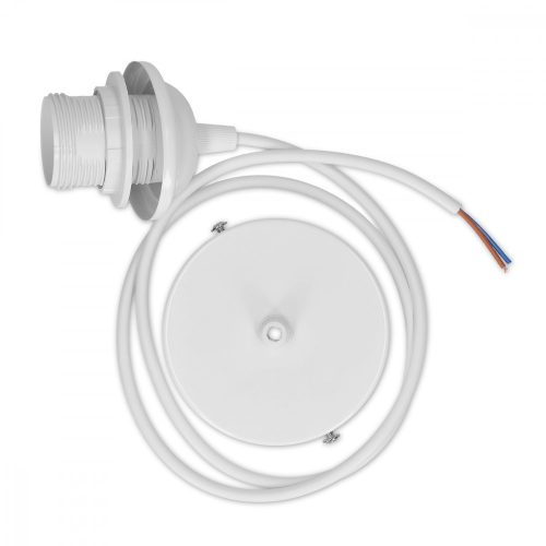 Kabel adapterowy 80cm z gniazdem E27 do sufitu, Kwmobile, biały, PVC, 38943